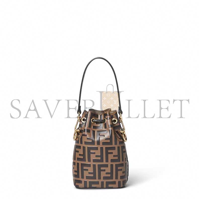 FENDI MON TRÉSOR BUCKET BAG IN BROWN (18*12*10cm)